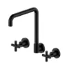 Picture of Nero X Plus Wall Kitchen Set Swivel Spout Matte Black