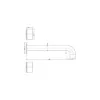 Picture of Nero Kara Wall Basin Set 180mm Spout Brushed Nickel