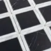 Picture of Natural Marble Mosaic Border 100x100 Nero Marquina and Carrara Honed